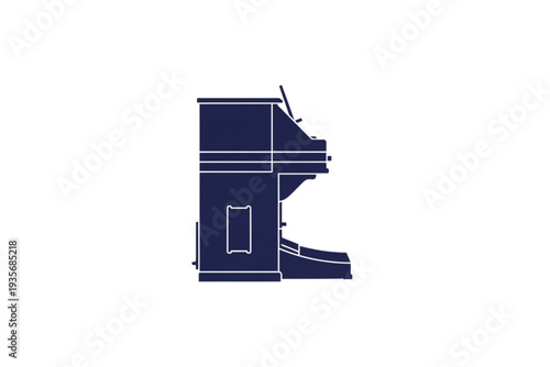Musical Symphony in Silhouette: An elegant upright piano, poised in profile, stands as a symbol of musical artistry and cultural heritage. It is a striking visual of an important cultural item.
