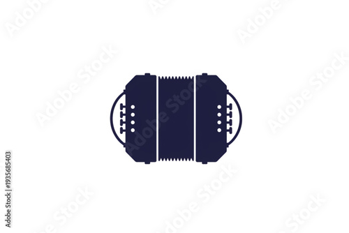 Harmonic Accordion Illustration: A simplified illustration showcases a classic accordion, embodying the soul of music.