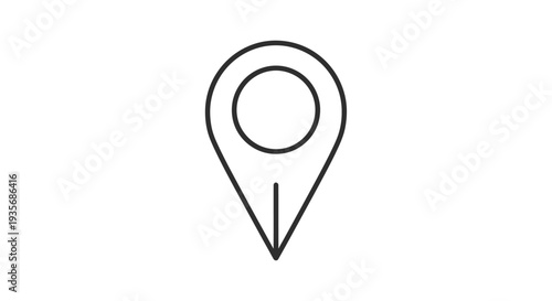 Free Download Minimalist location pin icon design for navigation and guidance - GFXLoad