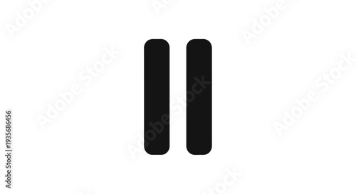 Minimalist pause symbol design for multimedia and interface concepts