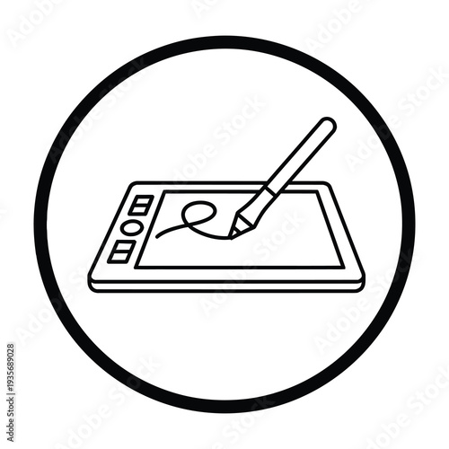 Digital artist creating intricate designs with precision on a sleek graphic tablet featuring pressure sensitive stylus for seamless digital artwork