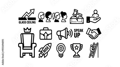 Breaking the Glass Ceiling Icons Women Leadership Corporate