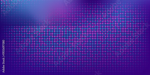 Purple abstract pixel texture bg video screen. Tv pattern background with square noise effect. Futuristic broadcast neon gradient banner for television. Modern vhs led static display element