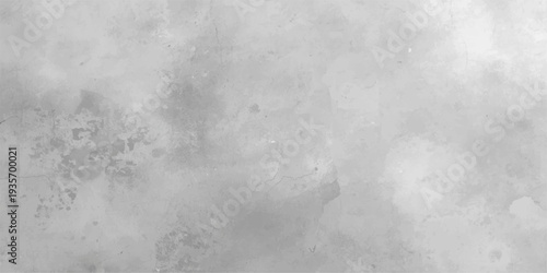 A dark and aged grunge wall background features a rough grey concrete texture blended with vintage dirty paper patterns and a weathered stone surface design.