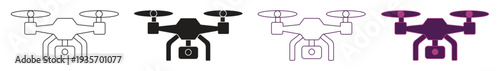 Drone icon set. Technology devices set, vector Illustration. 