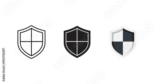 Shield Icon Set Security Protection