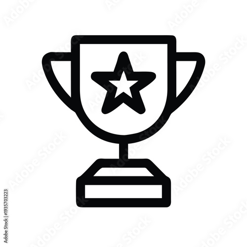 Trophy Award Quality Excellence Icon