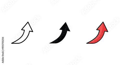 Arrow Upward Growth Business Metrics