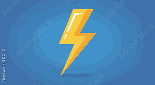 A stylized yellow lightning bolt icon on transparent background