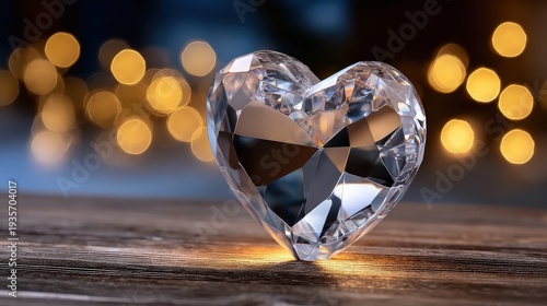 Romantic Diamond Heart Gift for Valentine's Day and Love