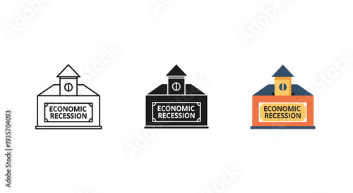 Economic Recession Business Downturn Icon