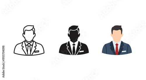 Business Avatar Profile Icon Corporate Professional User Representation
