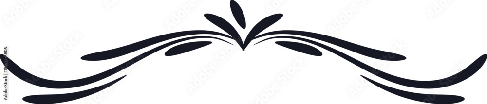 Fototapeta premium Black floral border vector illustration