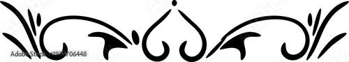 Black ornamental border vector