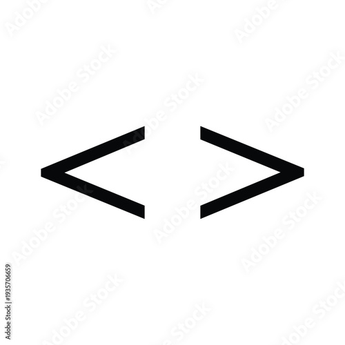 Angle Brackets Serif – Less Than Greater Than Vector