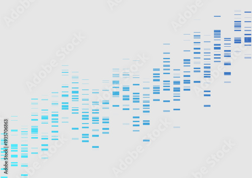 Abstract bright blue growing financial graph chart background. Illustration of analytical data. Vector tech diagram design
