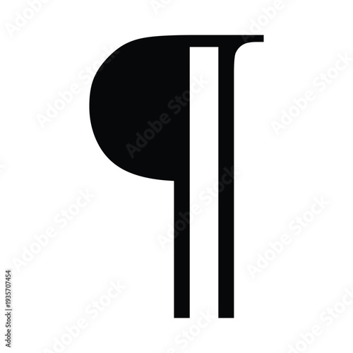 Paragraph Symbol Serif – Pilcrow Typography Vector