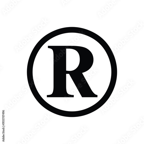 Registered Trademark Symbol Serif – R Mark Vector