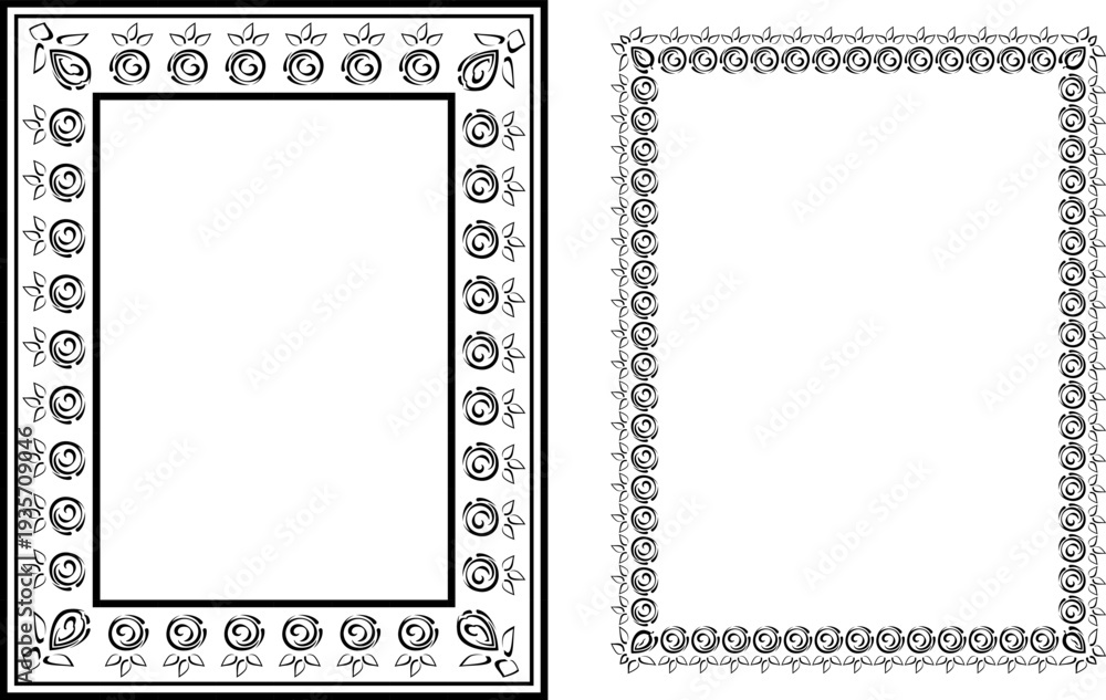 Obraz premium vector frames black on a white background