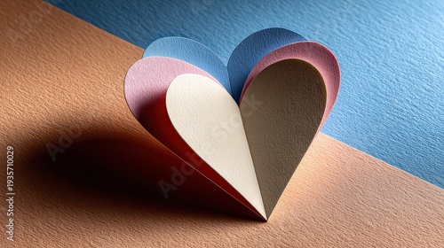 Romantic Paper Hearts for Valentine's Day Craft Decoration