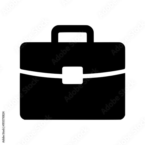 A sleek black briefcase with two handles and a latch closure for professional use.