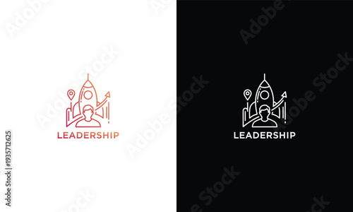 Visionary Leadership Icon for Startup Innovation Business Growth  Future Success.