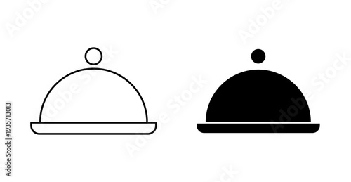 Serving Tray with Lid Catering Cloche Icon