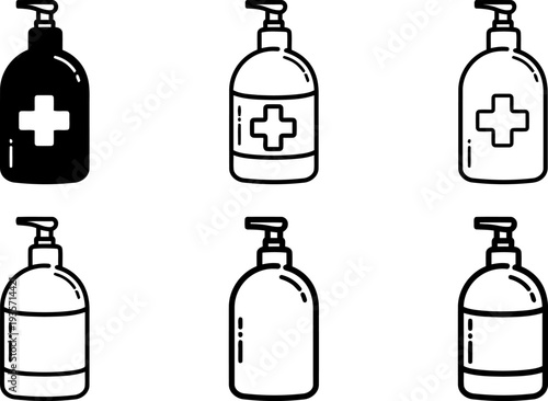 Collection of Hand Sanitizer Bottles in Various Styles.