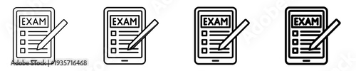 Exam Icon Set Different Style Collection