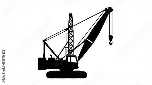 silhouette of a crane