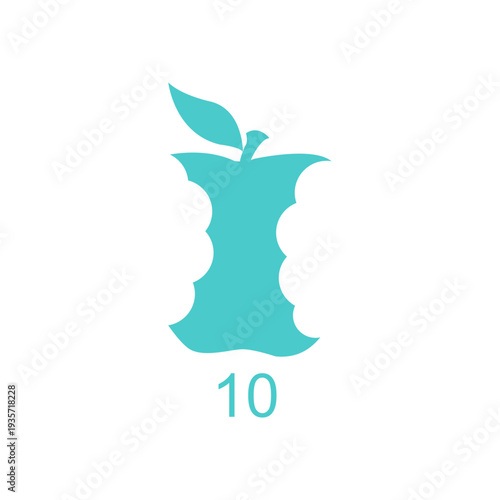10 percent eaten apple