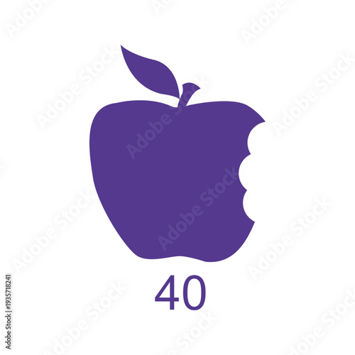 40 percent eaten apple