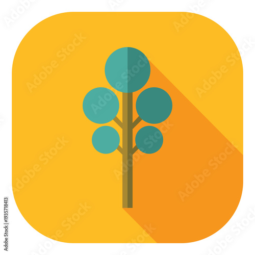 Blue bubbles tree icon