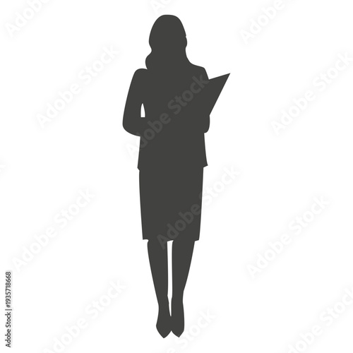 Female executive carrying files