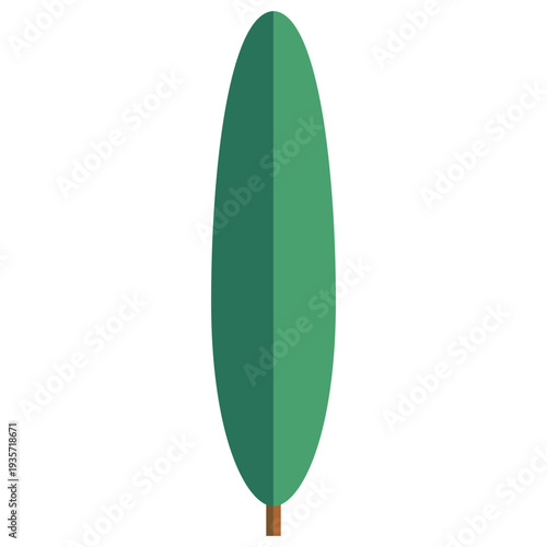 Elliptical origami tree icon