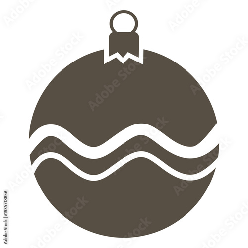 Grey bauble flat icon