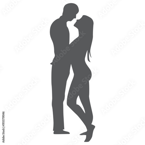 Lovely couple silhouette