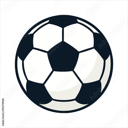 Gray and white soccer ball illustration isolated on transparent background