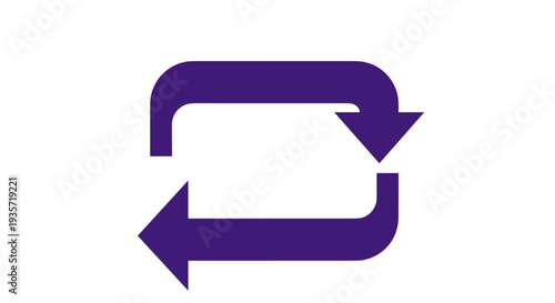 A purple logo with two arrows forming a cycle and the word Iterate on a transparent background