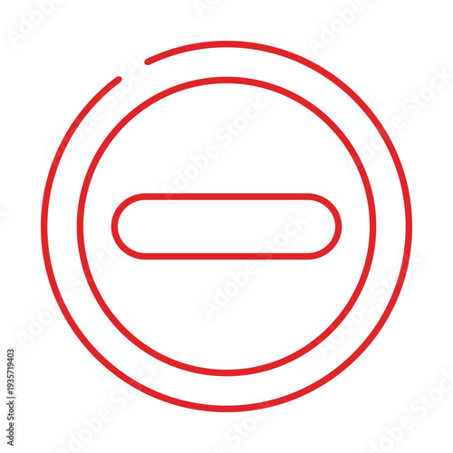 Red minus circle line icon.svg