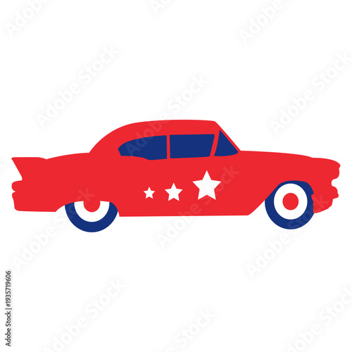 Star usa car flag