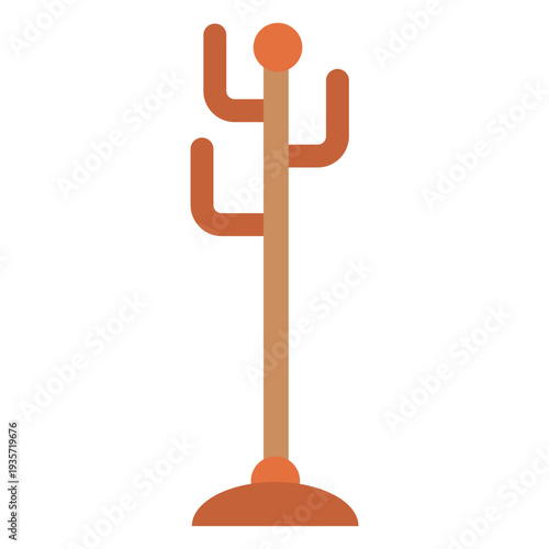 Wooden cloth hanger icon