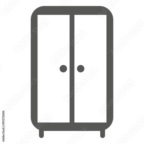 Double chamber almirah icon