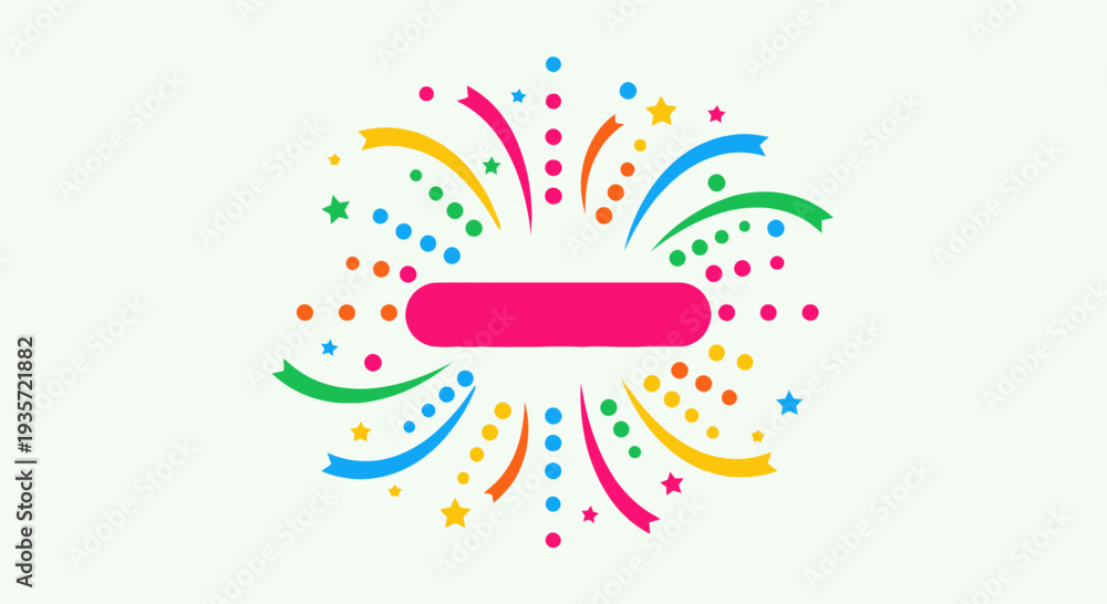 Obraz premium Colorful Confetti Explosion with Blank Space for Text