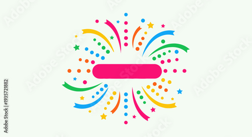 Colorful Confetti Explosion with Blank Space for Text