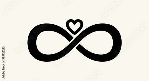 Infinity Symbol With Heart - Eternal Love Concept