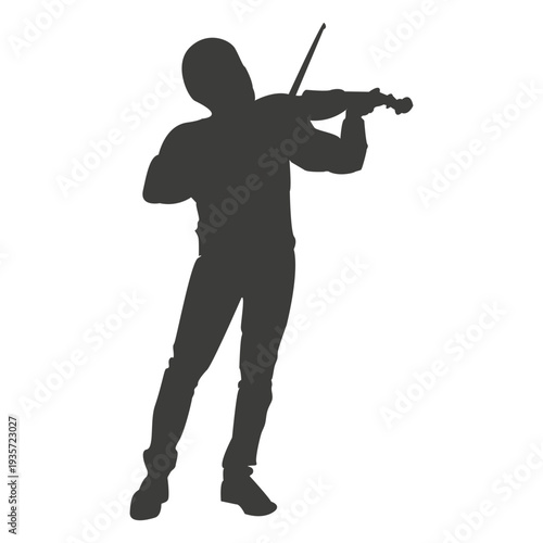 Violinist musician silhouette 2