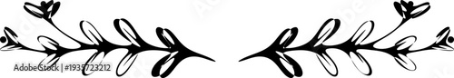 Black floral border vector