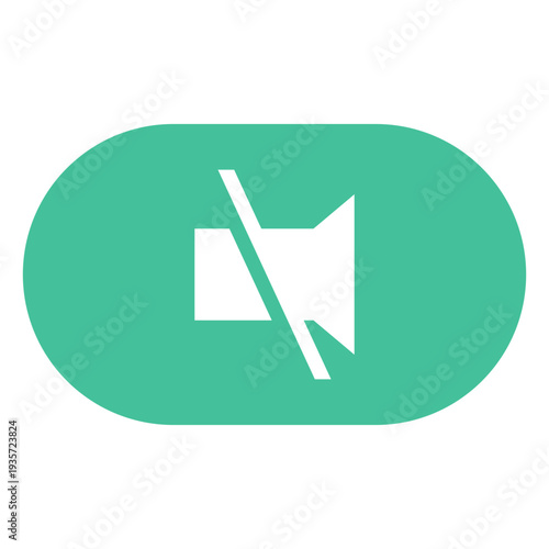 Mute button flat icon