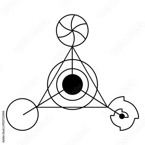 Weird triangle crop circle